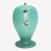 Fornasetti Vasi^Vaso Chiave/Serratura Verde/Nero