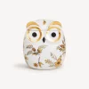 Fornasetti Piccoli Contenitori^Vaso Civetta Fiorata Bianco/Nero/Oro