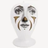Fornasetti Vasi^Vaso Clown Maxi Bianco/Nero/Oro