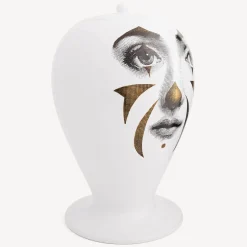 Fornasetti Vasi^Vaso Clown Maxi Bianco/Nero/Oro