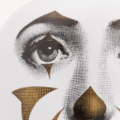 Fornasetti Vasi^Vaso Clown Maxi Bianco/Nero/Oro