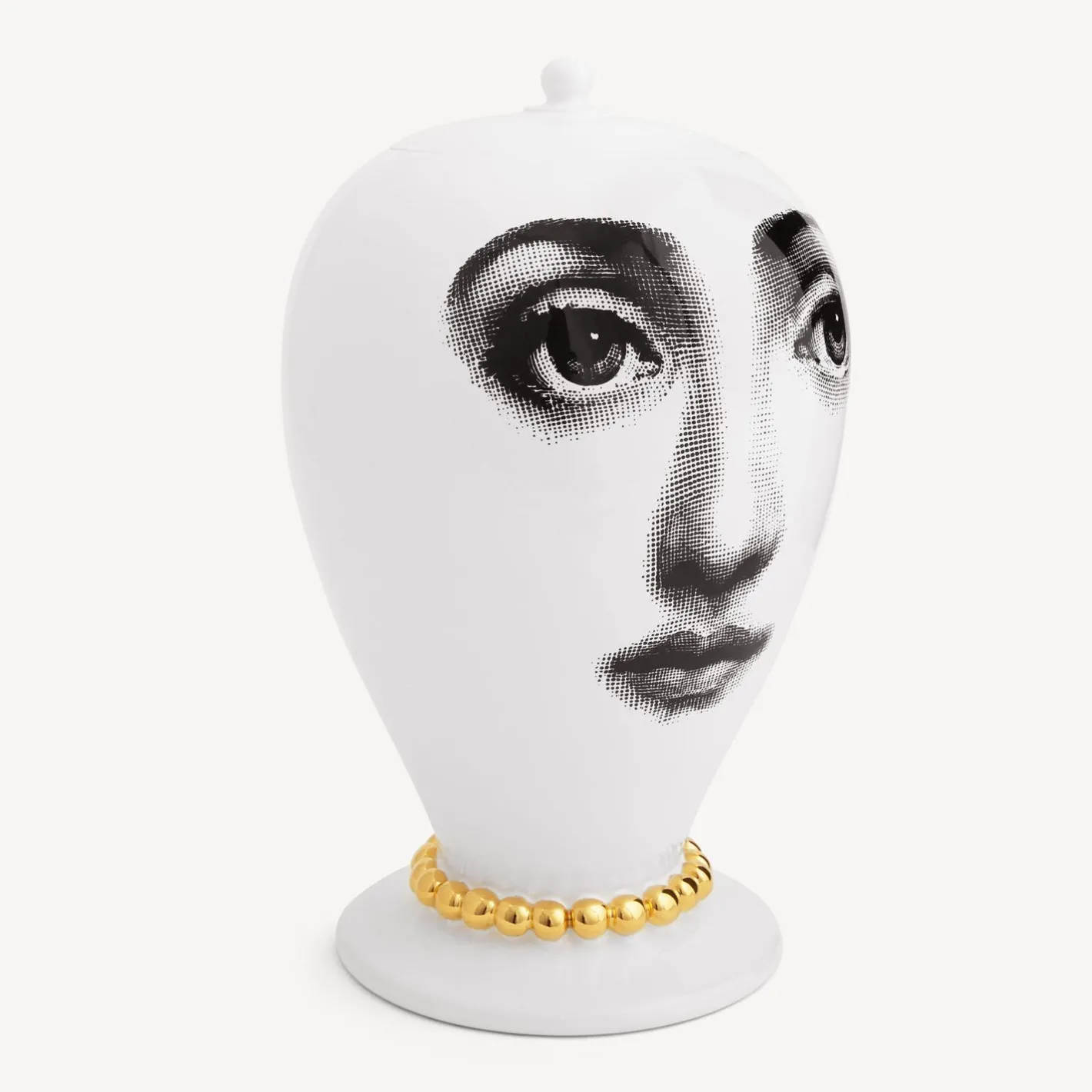 Fornasetti Vasi^Vaso Collana Bianco/Nero/Oro