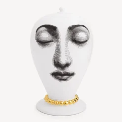 Fornasetti Vasi^Vaso Collana Bianco/Nero/Oro