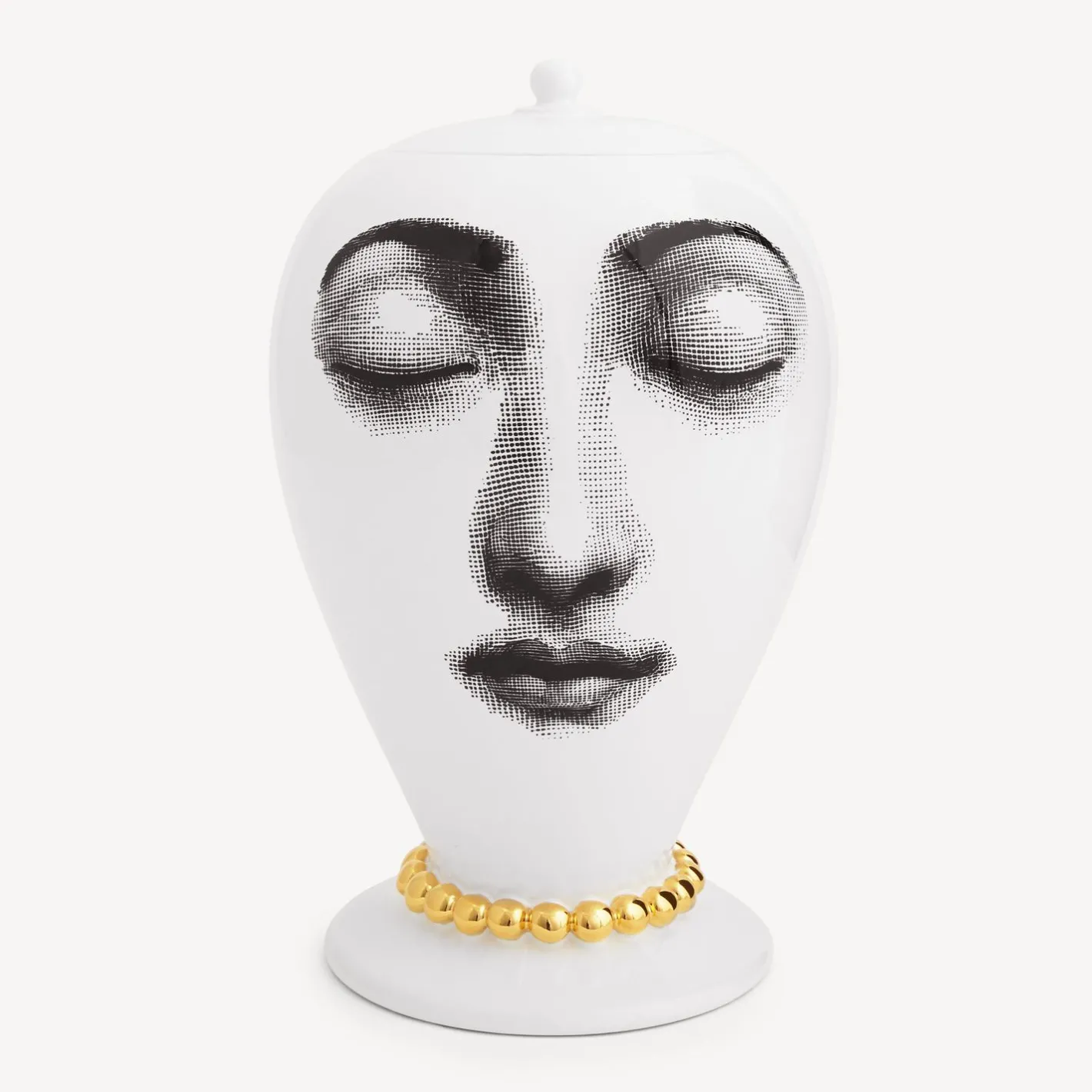 Fornasetti Vasi^Vaso Collana Bianco/Nero/Oro