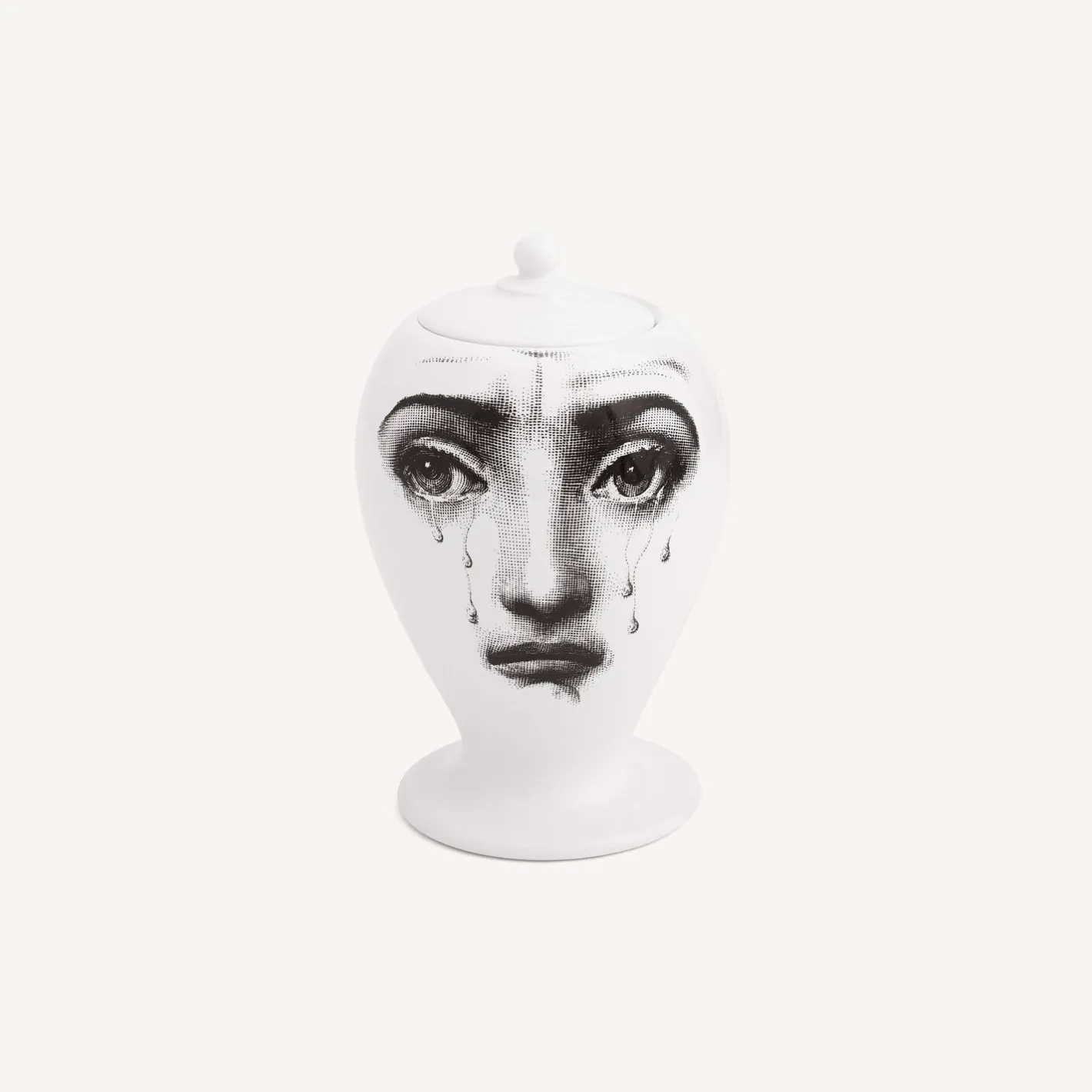 Fornasetti Vasi^Vaso Il Fumo Fa Maschio Bianco Nero