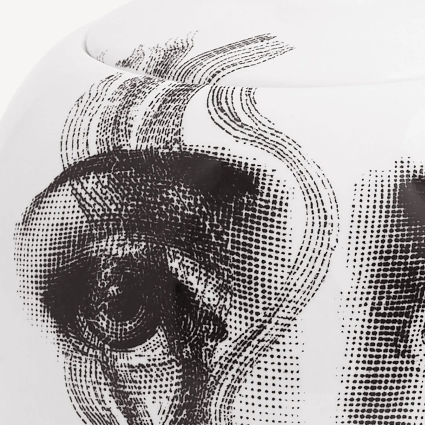 Fornasetti Vasi^Vaso Il Fumo Fa Maschio Bianco Nero