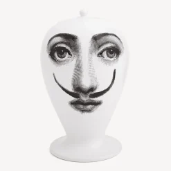 Fornasetti Vasi^Vaso La Femme Aux Moustache Bianco Nero