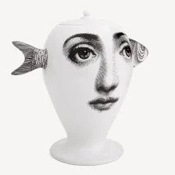 Fornasetti Vasi^Vaso Pesce Bianco Nero