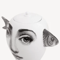 Fornasetti Vasi^Vaso Pesce Bianco Nero