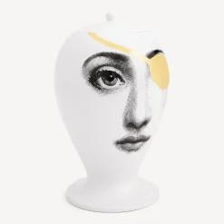 Fornasetti Vasi^Vaso Pirata Bianco/Nero/Oro