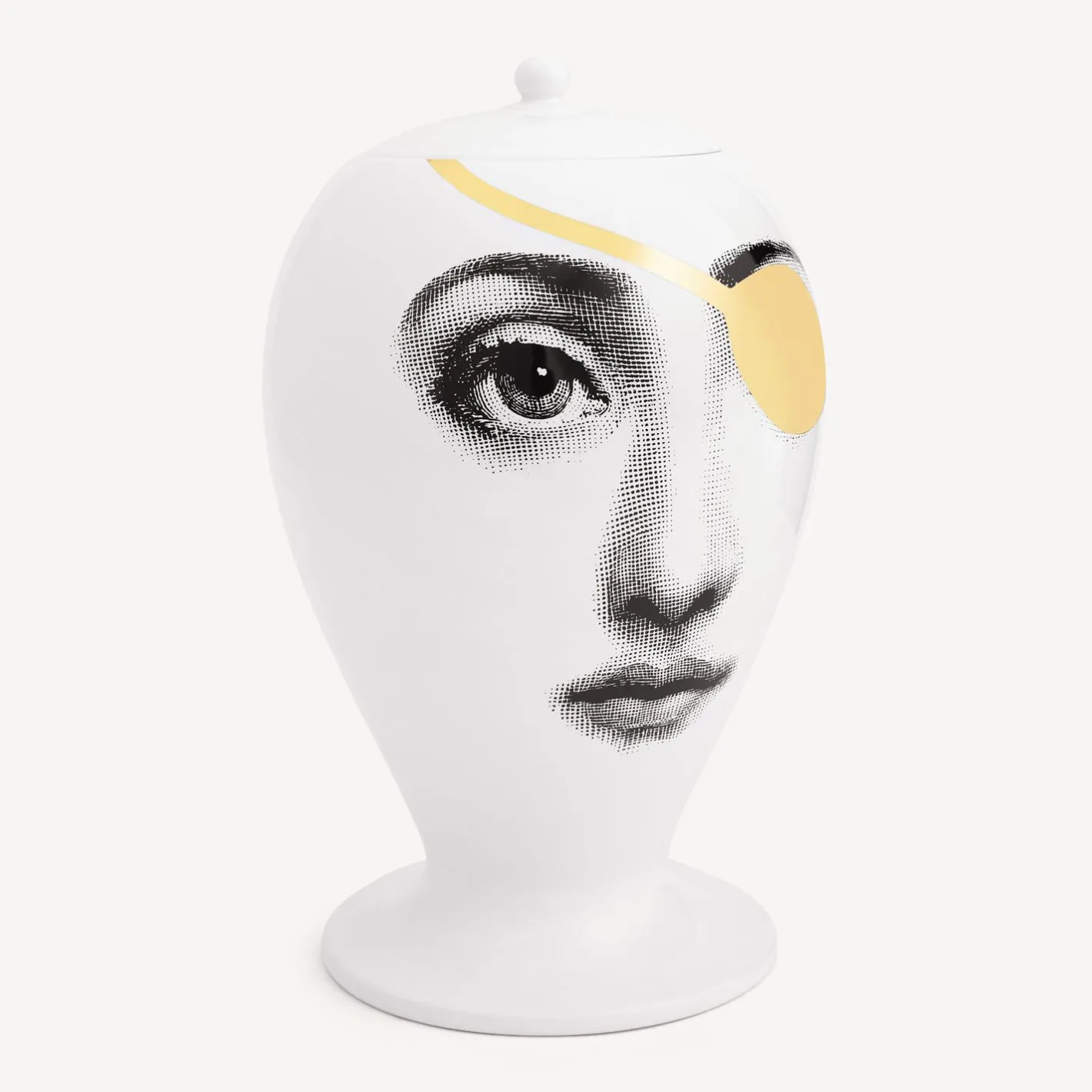 Fornasetti Vasi^Vaso Pirata Bianco/Nero/Oro