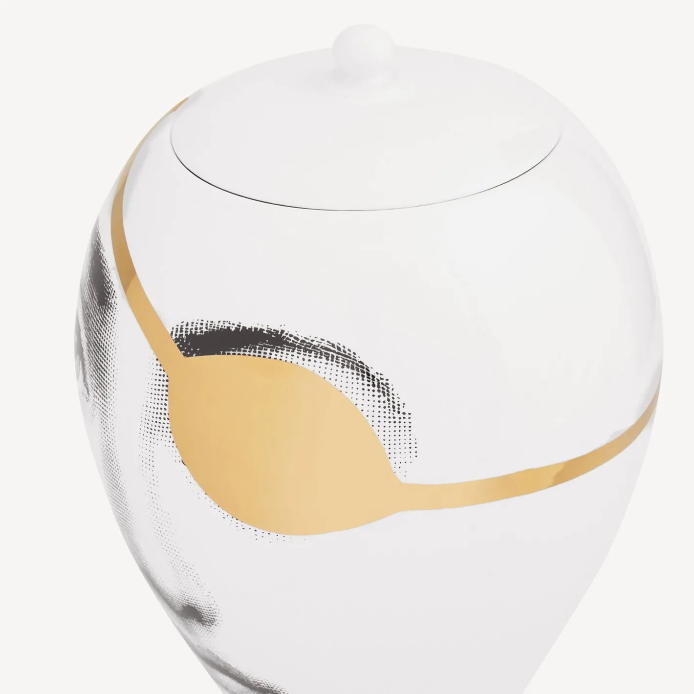 Fornasetti Vasi^Vaso Pirata Bianco/Nero/Oro