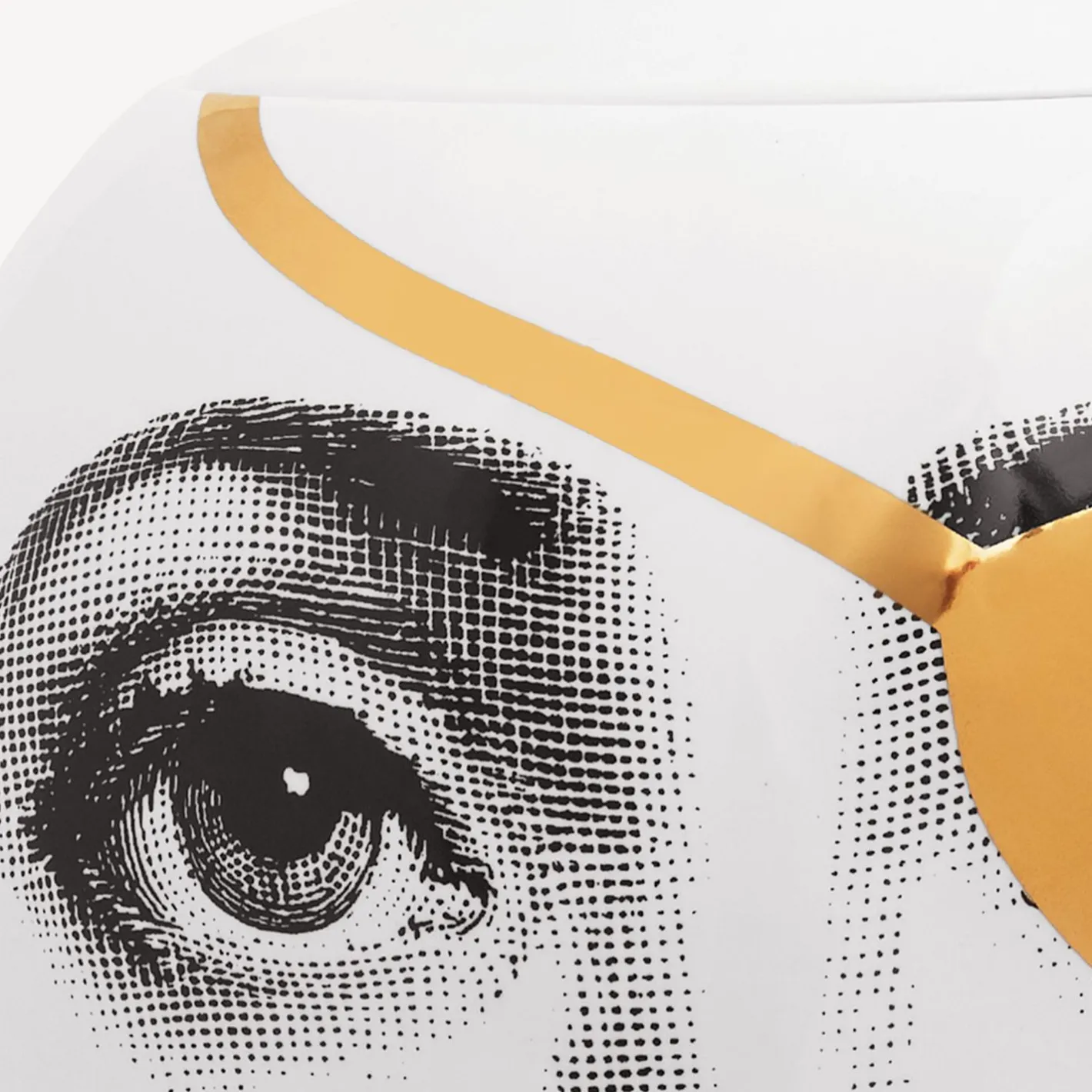 Fornasetti Vasi^Vaso Pirata Bianco/Nero/Oro