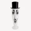 Fornasetti Vasi^Vaso Smilzo Baffi Bianco Nero