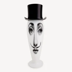 Fornasetti Vasi^Vaso Smilzo Baffi Bianco Nero