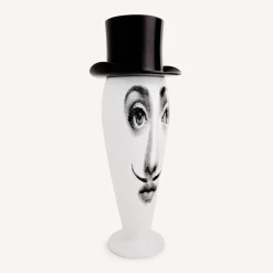 Fornasetti Vasi^Vaso Smilzo Baffi Bianco Nero