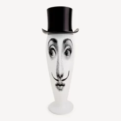 Fornasetti Vasi^Vaso Smilzo Baffi Bianco Nero