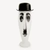 Fornasetti Vasi^Vaso Smilzo Charlot Bianco Nero