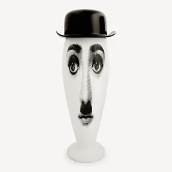 Fornasetti Vasi^Vaso Smilzo Charlot Bianco Nero