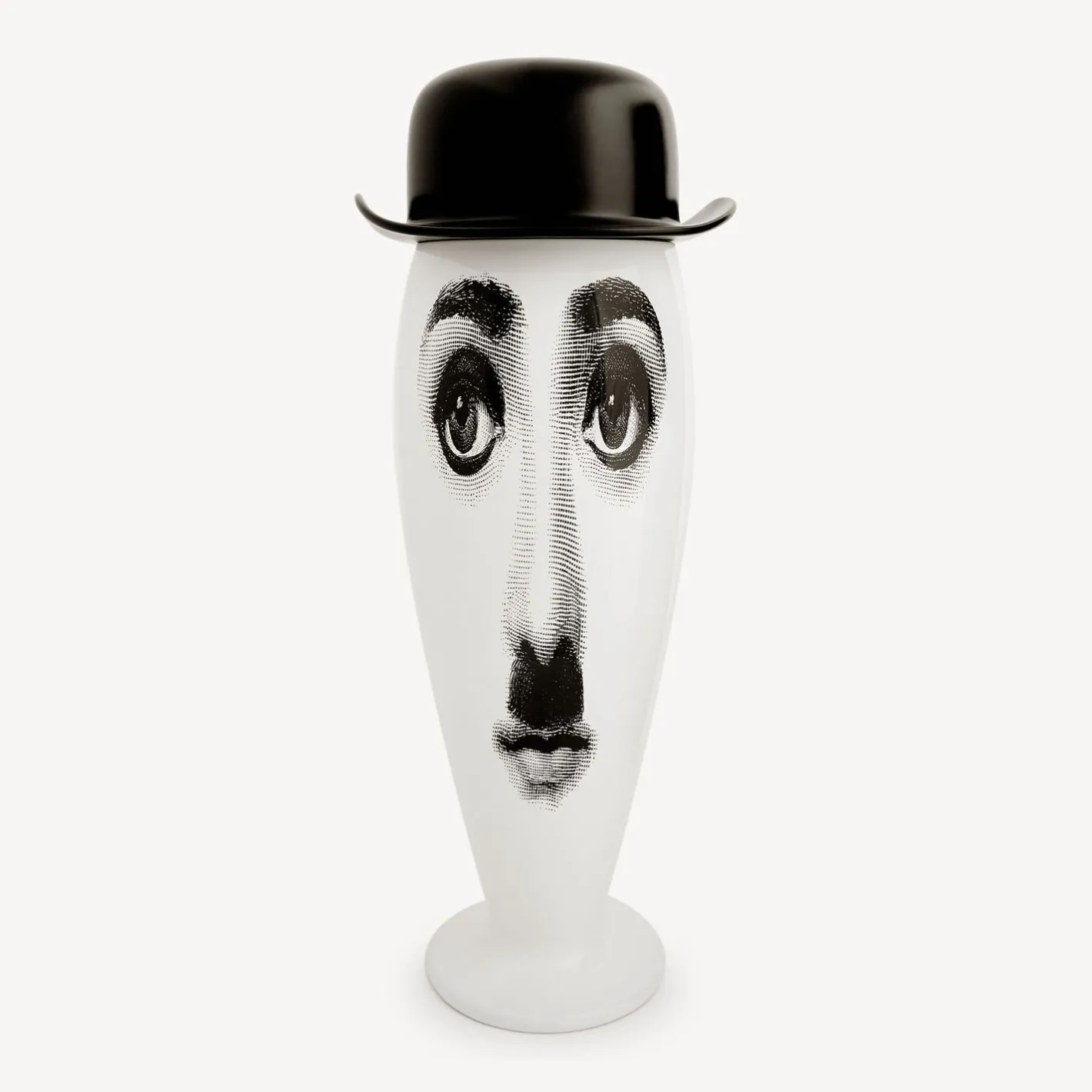 Fornasetti Vasi^Vaso Smilzo Charlot Bianco Nero