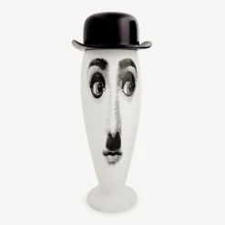 Fornasetti Vasi^Vaso Smilzo Charlot Bianco Nero