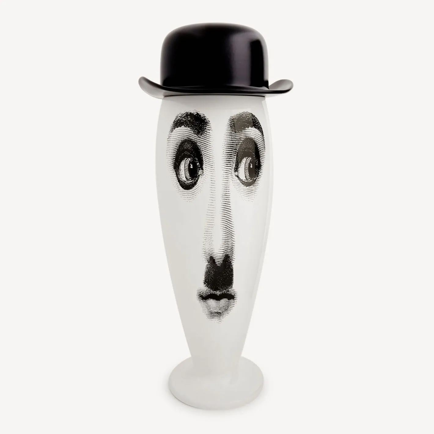Fornasetti Vasi^Vaso Smilzo Charlot Bianco Nero