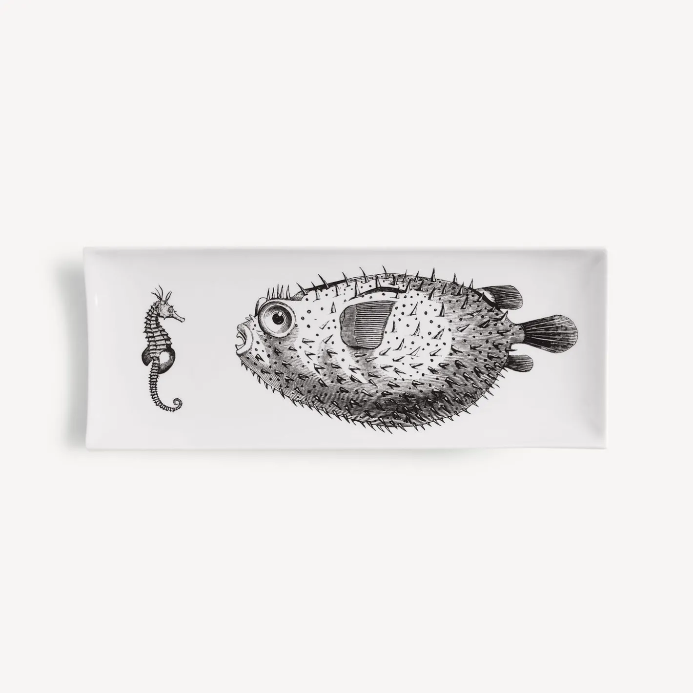 Fornasetti Vassoi Decorativi^Vassoio Affronto Bianco Nero