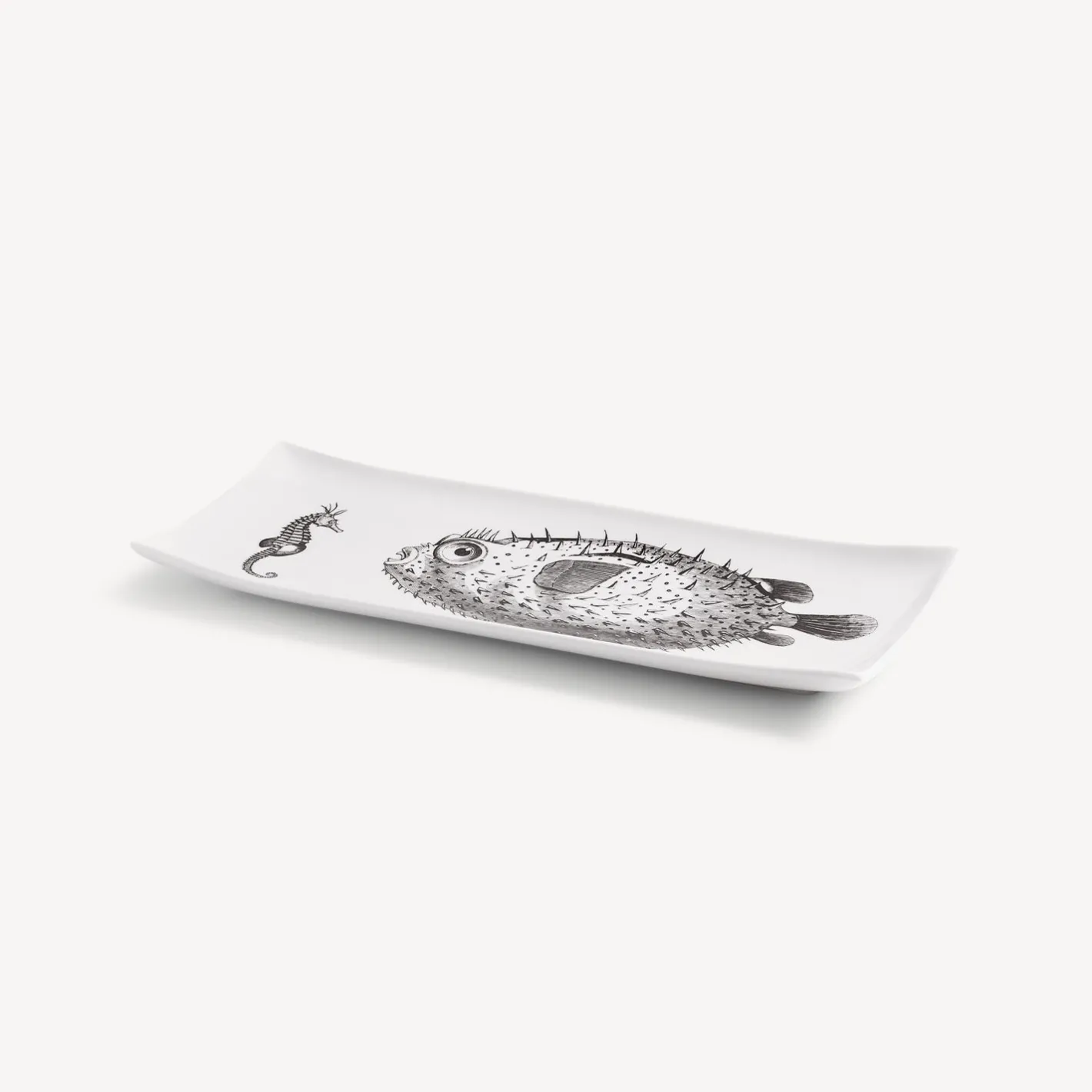Fornasetti Vassoi Decorativi^Vassoio Affronto Bianco Nero