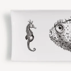 Fornasetti Vassoi Decorativi^Vassoio Affronto Bianco Nero