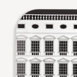 Fornasetti Vassoi E Pliants Decorativi^Vassoio Architettura Bianco Nero