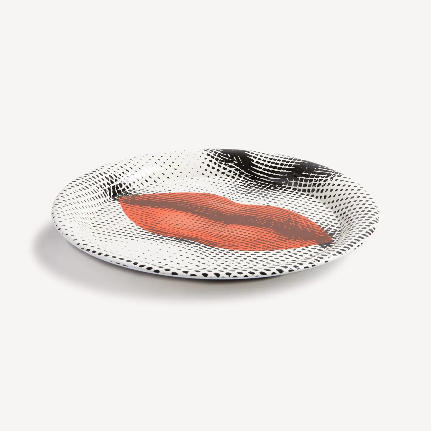 Fornasetti Vassoi E Pliants Decorativi^Vassoio Bocca Bianco/Nero/Rosso