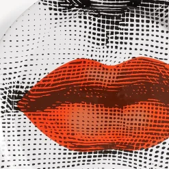 Fornasetti Vassoi E Pliants Decorativi^Vassoio Bocca Bianco/Nero/Rosso