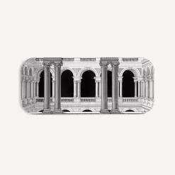 Fornasetti Vassoi E Pliants Decorativi^Vassoio Brera Bianco Nero