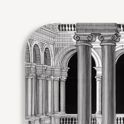 Fornasetti Vassoi E Pliants Decorativi^Vassoio Brera Bianco Nero