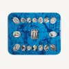 Fornasetti Vassoi E Pliants Decorativi^Vassoio Cammei Bianco/Nero/Azzurro