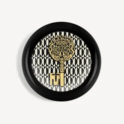 Fornasetti Vassoi E Pliants Decorativi^Vassoio Chiavi E Losanghe Bianco/Nero/Oro