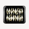 Fornasetti Vassoi E Pliants Decorativi^Vassoio Chiavi E Rombi Bianco/Nero/Oro