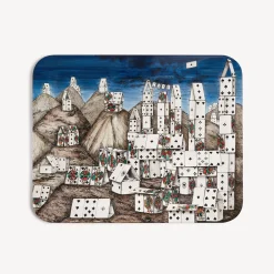 Fornasetti Vassoi E Pliants Decorativi^Vassoio Citta Di Carte Multicolore