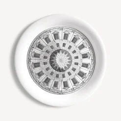 Fornasetti Vassoi E Pliants Decorativi^Vassoio Cortile Bianco Nero