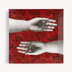 Fornasetti Vassoi Decorativi^Vassoio Don Giovanni Bianco/Nero/Rosso