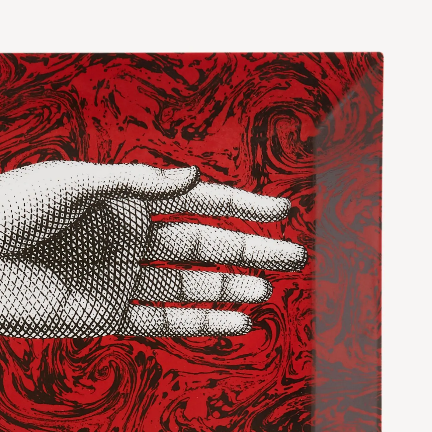 Fornasetti Vassoi Decorativi^Vassoio Don Giovanni Bianco/Nero/Rosso