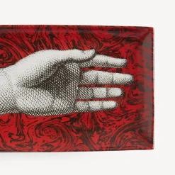Fornasetti Vassoi Decorativi^Vassoio Don Giovanni Bianco/Nero/Rosso