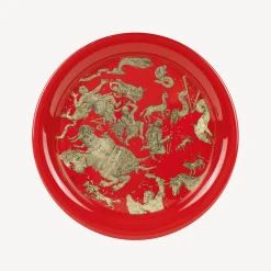 Fornasetti Vassoi E Pliants Decorativi^Vassoio Emisfero Oro/Rosso
