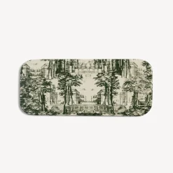 Fornasetti Vassoi E Pliants Decorativi^Vassoio Giardino Settecentesco Verde/Avorio
