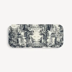 Fornasetti Vassoi E Pliants Decorativi^Vassoio Giardino Settecentesco Blu/Avorio
