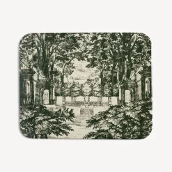 Fornasetti Vassoi E Pliants Decorativi^Vassoio Giardino Settecentesco Verde/Avorio