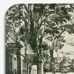 Fornasetti Vassoi E Pliants Decorativi^Vassoio Giardino Settecentesco Verde/Avorio