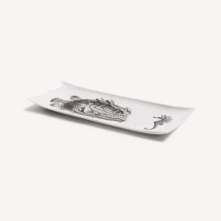 Fornasetti Vassoi Decorativi^Vassoio Incontro Bianco/Nero Bianco Nero