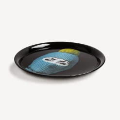 Fornasetti Vassoi E Pliants Decorativi^Vassoio Lux Gstaad Azzurro/Giallo/Nero