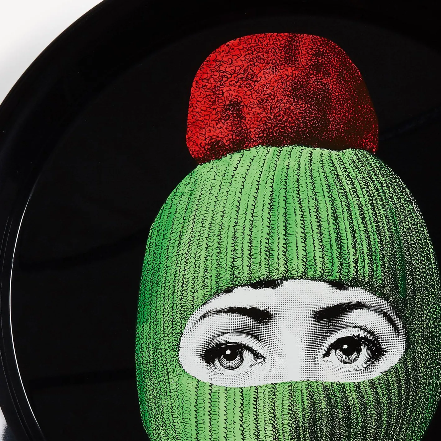 Fornasetti Vassoi E Pliants Decorativi^Vassoio Lux Gstaad Verde/Rosso/Nero